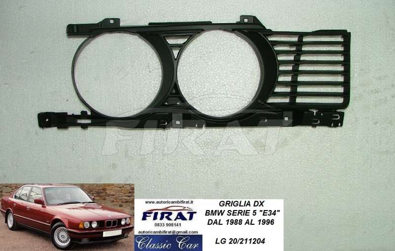 GRIGLIA BMW SERIE 5 E34 88 - 96 DX - Clicca l'immagine per chiudere